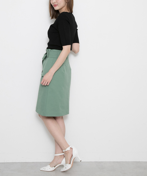 PROPORTION BODY DRESSING（プロポーションボディドレッシング）の「◆スカラップリブ5分袖ニット（ニット/セーター・レディース・ブラック/ホワイト/イエロー系その他/レッド/グリーン・2/3）」の17枚目の写真