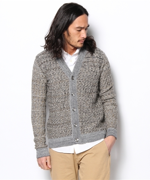 JOURNAL STANDARD（ジャーナルスタンダード）の「S.N.S.HERNING / S.N.S.ハーニング: EMERGENT CARDIGAN / エマージェントカーディガン（カーディガン/ボレロ・メンズ・グリーン/ネイビー/グレー・SMALL/X-SMALL）」の2枚目の写真
