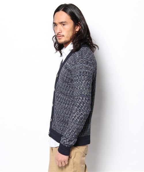 JOURNAL STANDARD（ジャーナルスタンダード）の「S.N.S.HERNING / S.N.S.ハーニング: EMERGENT CARDIGAN / エマージェントカーディガン（カーディガン/ボレロ・メンズ・グリーン/ネイビー/グレー・SMALL/X-SMALL）」の5枚目の写真