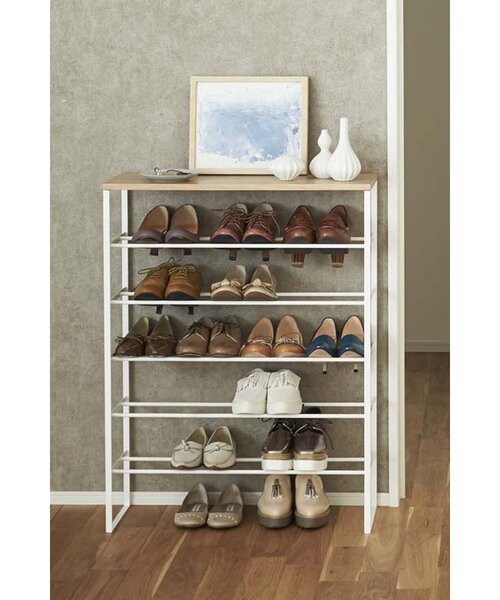 tower（タワー）の「【WEB限定】tower タワー シューズラック 6段（家具・レディース・ホワイト/ブラック・FREE）」の7枚目の写真