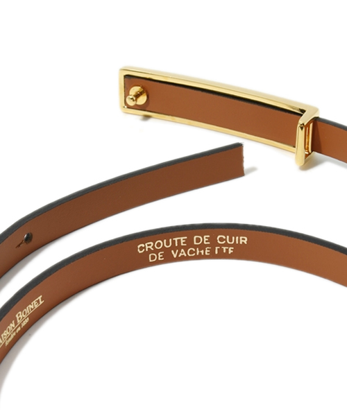 MAISON BOINET（メゾンボワネ）の「MAISON BOINET フラットプレートバックルエナメル（ベルト・レディース・ブラック・75）」の3枚目の写真