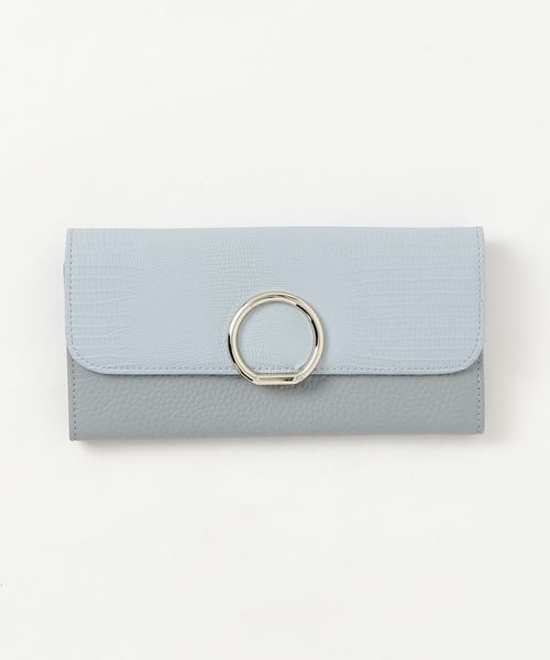 florist（フローリスト）の「【牛革】クロコ型押しリングフラップ長財布（財布・レディース・ブラック/ベージュ/グレー/ブルー・FREE）」の10枚目の写真