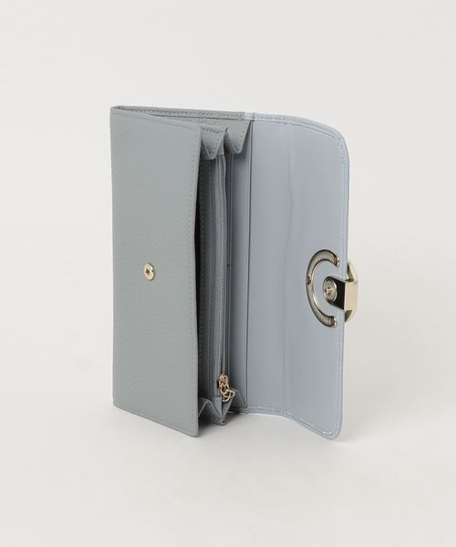 florist（フローリスト）の「【牛革】クロコ型押しリングフラップ長財布（財布・レディース・ブラック/ベージュ/グレー/ブルー・FREE）」の12枚目の写真