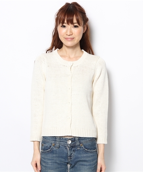 green label relaxing(グリーンレーベルリラクシング)の「○△GT ARPA C/N カーディガン ◆(カーディガン/ボレロ・レディース・オフホワイト/ピンク/ロイヤルブルー・フリー)」の4枚目の写真