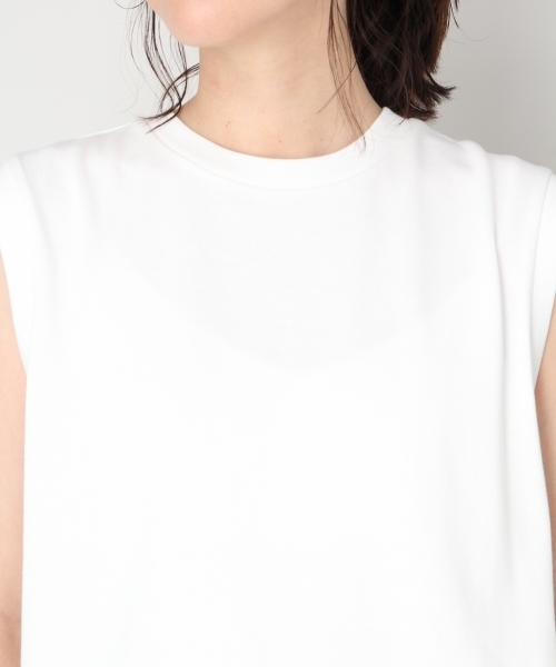 LOWRYS FARM（ローリーズファーム）の「SUPIMAノースリーブ 810168（タンクトップ・レディース・ブラック/キャメル/オフホワイト・MEDIUM/LARGE）」の11枚目の写真