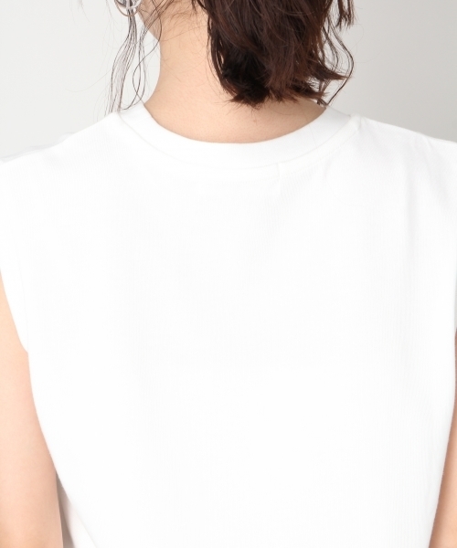 LOWRYS FARM（ローリーズファーム）の「SUPIMAノースリーブ 810168（タンクトップ・レディース・ブラック/キャメル/オフホワイト・MEDIUM/LARGE）」の8枚目の写真