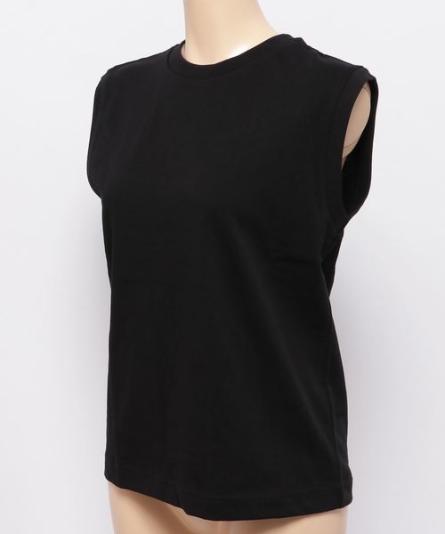 LOWRYS FARM（ローリーズファーム）の「SUPIMAノースリーブ 810168（タンクトップ・レディース・ブラック/キャメル/オフホワイト・MEDIUM/LARGE）」の4枚目の写真