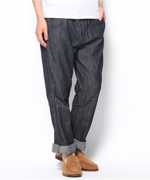 CIAOPANIC TYPY（チャオパニックティピー）の「デニムイージートラウザー（デニムパンツ・メンズ・サックスブルー/ネイビー/ストライプ・SMALL/MEDIUM/LARGE）」の2枚目の写真