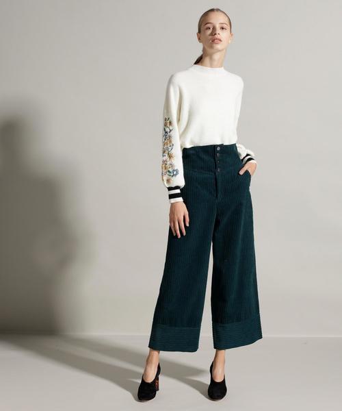 Grace セール ハイウエストコーデュロイパンツ その他パンツ パンツ Continental グレースコンチネンタル のファッション