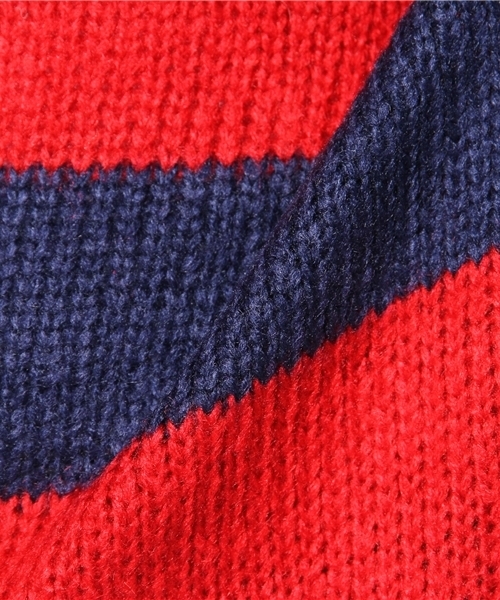 WEGO（ウィゴー）の「WEGO/モヘアタッチボーダーセーター（ニット/セーター・レディース・ブラック/グリーン/レッド・FREE）」の9枚目の写真