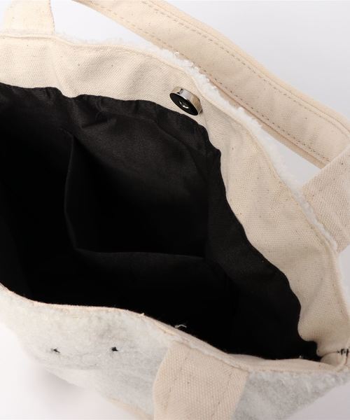 VENCEEXCHANGE(ヴァンスエクスチェンジ)の「ピンクリボン ロゴボアトートバッグ 小(トートバッグ・レディース・ブラック/グレー/オフホワイト・FREE)」の6枚目の写真