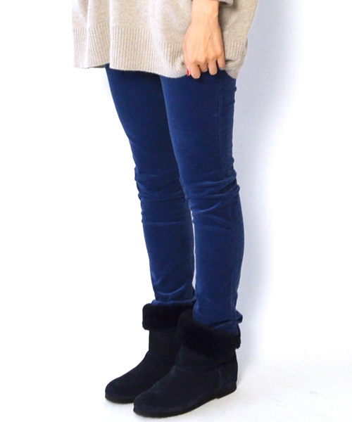 SHIPS for women（シップスフォーウィメン）の「★★liflattie:コーデュロイ スキニー パンツ（その他パンツ・レディース・オフホワイト/ブラック/オリーブ/ブルー・SMALL/MEDIUM/LARGE）」の4枚目の写真