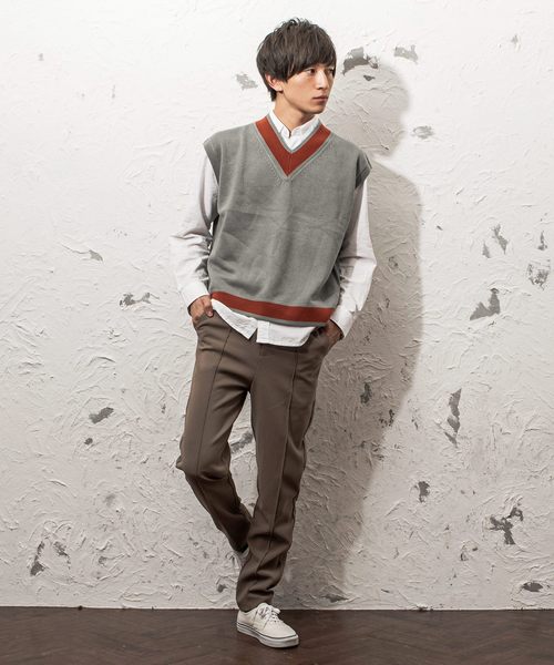MinoriTY(マイノリティ)の「プレッピーラインチルデンニットベスト(ニット/セーター・メンズ・ホワイト/ブラック/ブラウン/グレー・M/L)」の7枚目の写真