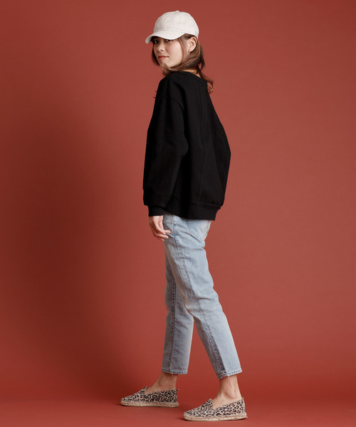 Munich（ミューニック）の「ハイテンションジャージスウェットプルオーバー（Tシャツ/カットソー・レディース・ライトグレー/ブラック/オフホワイト/ネイビー/カーキ・FREE）」の11枚目の写真