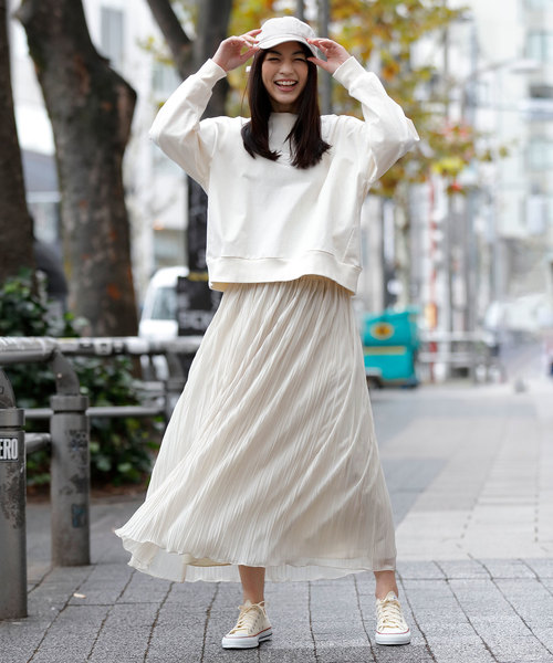 Munich（ミューニック）の「ハイテンションジャージスウェットプルオーバー（Tシャツ/カットソー・レディース・ライトグレー/ブラック/オフホワイト/ネイビー/カーキ・FREE）」の9枚目の写真