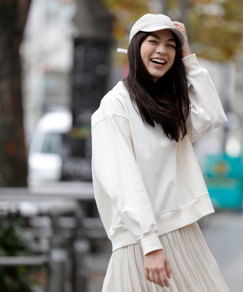 Munich（ミューニック）の「ハイテンションジャージスウェットプルオーバー（Tシャツ/カットソー・レディース・ライトグレー/ブラック/オフホワイト/ネイビー/カーキ・FREE）」の15枚目の写真