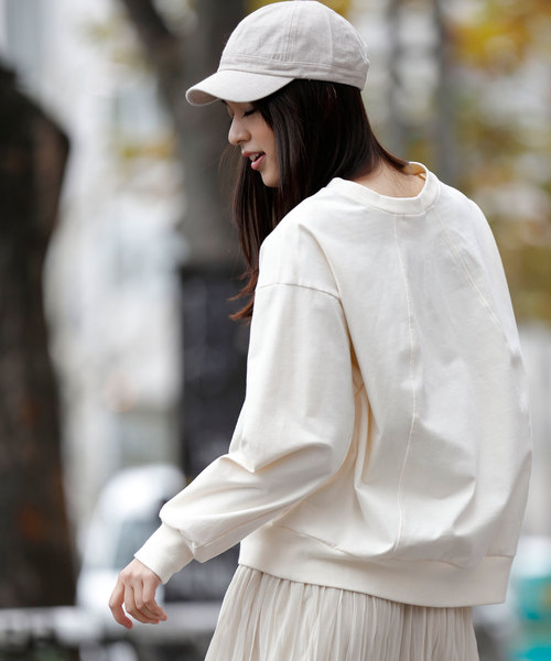 Munich（ミューニック）の「ハイテンションジャージスウェットプルオーバー（Tシャツ/カットソー・レディース・ライトグレー/ブラック/オフホワイト/ネイビー/カーキ・FREE）」の21枚目の写真