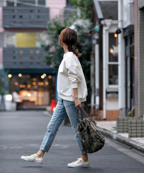 Munich（ミューニック）の「ハイテンションジャージスウェットプルオーバー（Tシャツ/カットソー・レディース・ライトグレー/ブラック/オフホワイト/ネイビー/カーキ・FREE）」の22枚目の写真