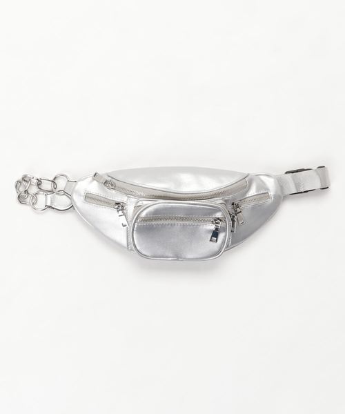 STYLEBLOCK（スタイルブロック）の「チェーン付きボディバッグ（ボディバッグ/ウエストポーチ・レディース・ブラック/レッド/シルバー・FREE）」の3枚目の写真