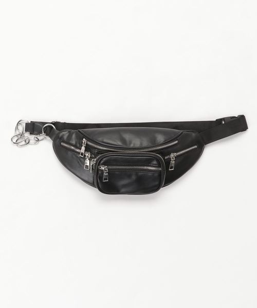 STYLEBLOCK（スタイルブロック）の「チェーン付きボディバッグ（ボディバッグ/ウエストポーチ・レディース・ブラック/レッド/シルバー・FREE）」の2枚目の写真