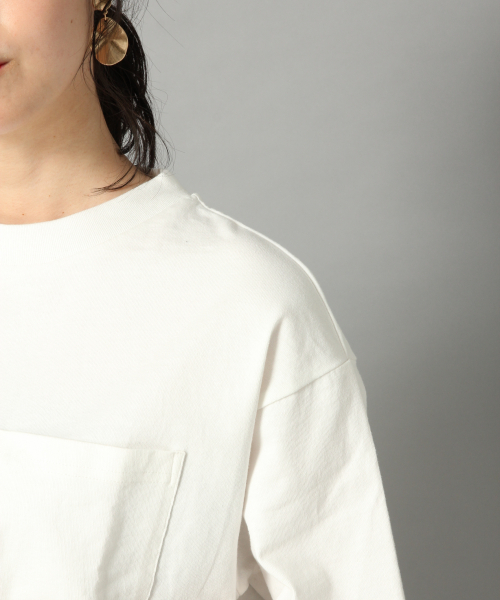 LOWRYS FARM（ローリーズファーム）の「ＢＩＧポケショートＴＥＥ　837082（Tシャツ/カットソー・レディース・ブラック/ベージュ/パープル/オフホワイト・FREE）」の14枚目の写真