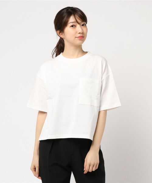 LOWRYS FARM（ローリーズファーム）の「ＢＩＧポケショートＴＥＥ　837082（Tシャツ/カットソー・レディース・ブラック/ベージュ/パープル/オフホワイト・FREE）」の13枚目の写真