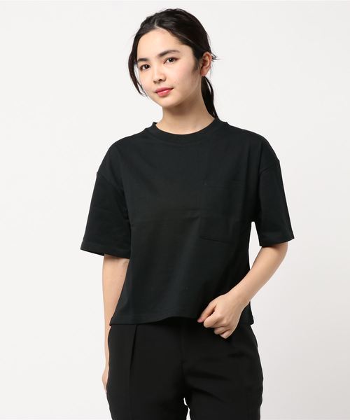 LOWRYS FARM（ローリーズファーム）の「ＢＩＧポケショートＴＥＥ　837082（Tシャツ/カットソー・レディース・ブラック/ベージュ/パープル/オフホワイト・FREE）」の10枚目の写真