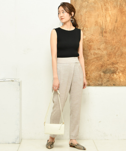 DouDou（ドゥドゥ）の「リブニットタンク（ニット/セーター・レディース・ブラック/グレー/ブルー・FREE）」の13枚目の写真