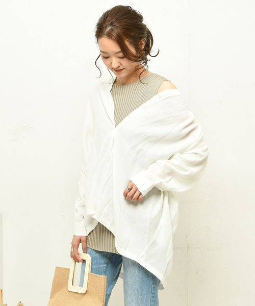 DouDou（ドゥドゥ）の「リブニットタンク（ニット/セーター・レディース・ブラック/グレー/ブルー・FREE）」の20枚目の写真