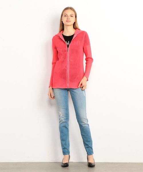 ARMANI EXCHANGE(アルマーニエクスチェンジ)の「【A|Xアルマーニ エクスチェンジ】3WAY ナイロンジップアップコート(トレンチコート・レディース・ブラック/ライトピンク・SMALL/MEDIUM/X-SMALL)」の10枚目の写真