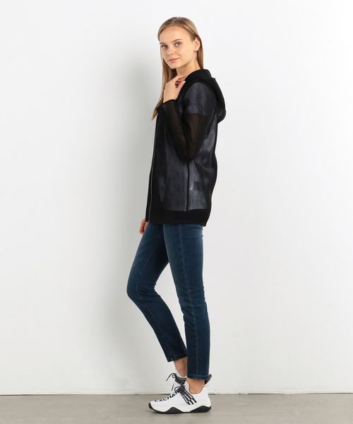 ARMANI EXCHANGE(アルマーニエクスチェンジ)の「【A|Xアルマーニ エクスチェンジ】3WAY ナイロンジップアップコート(トレンチコート・レディース・ブラック/ライトピンク・SMALL/MEDIUM/X-SMALL)」の21枚目の写真