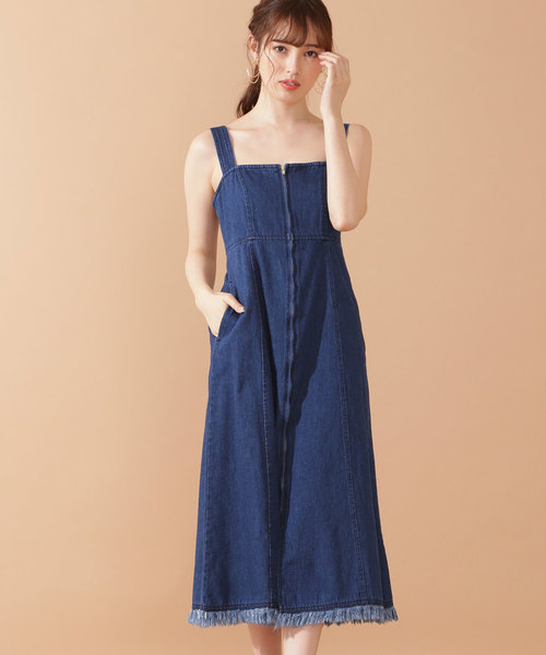 JILL by JILLSTUART(ジルバイジルスチュアート)の「サマーライトデニムワンピース(ワンピース)」 - WEAR JILL by JILLSTUART(ジルバイジルスチュアート)の「サマーライトデニムワンピース(ワンピース)」 - WEAR