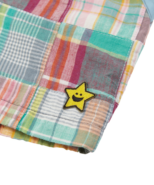 X-girl Stages(エックスガールステージス)の「PATCHWORK HALF PANT(4T~7T)(その他パンツ・キッズ・レッド/ネイビー/グリーン・6T/5T/4T/7T)」の6枚目の写真