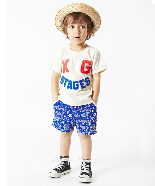 X-girl Stages(エックスガールステージス)の「PATCHWORK HALF PANT(4T~7T)(その他パンツ・キッズ・レッド/ネイビー/グリーン・6T/5T/4T/7T)」の10枚目の写真