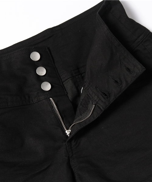 WEGO（ウィゴー）の「WEGO/ハイウエストショートパンツ（デニムパンツ・レディース・ブラック/インディゴブルー・MEDIUM/LARGE）」の7枚目の写真