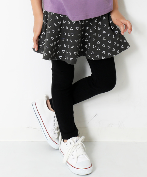 devirock(デビロック)の「プリント10分丈スカッツ(スカート・キッズ・ベージュ/カモフラージュ/ラベンダー/ブラック系その他/グレー系その他/ブルー系その他/キャメル/グレー系その他2/グレー系その他3/ドット/ブラック系その他2/ブルー系その他2/ブラック系その他3/ブラック系その他4/スモークピンク/ブルー系その他3/ブルー系その他4/スミクロ/ホワイト系その他/モカ/ブラック系その他5/ブラック系その他6/ホワイト系その他2/ブルー系その他5・80cm/90cm/95cm/110cm/100cm/120cm/130cm/140cm/150cm/160cm)」の1枚目の写真