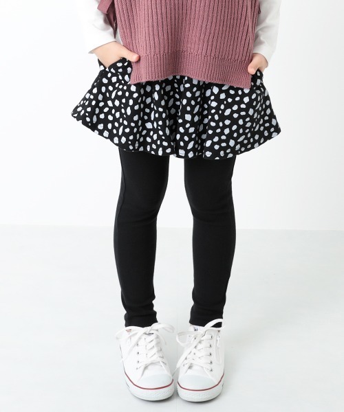 devirock(デビロック)の「プリント10分丈スカッツ(スカート・キッズ・ベージュ/カモフラージュ/ラベンダー/ブラック系その他/グレー系その他/ブルー系その他/キャメル/グレー系その他2/グレー系その他3/ドット/ブラック系その他2/ブルー系その他2/ブラック系その他3/ブラック系その他4/スモークピンク/ブルー系その他3/ブルー系その他4/スミクロ/ホワイト系その他/モカ/ブラック系その他5/ブラック系その他6/ホワイト系その他2/ブルー系その他5・80cm/90cm/95cm/110cm/100cm/120cm/130cm/140cm/150cm/160cm)」の9枚目の写真