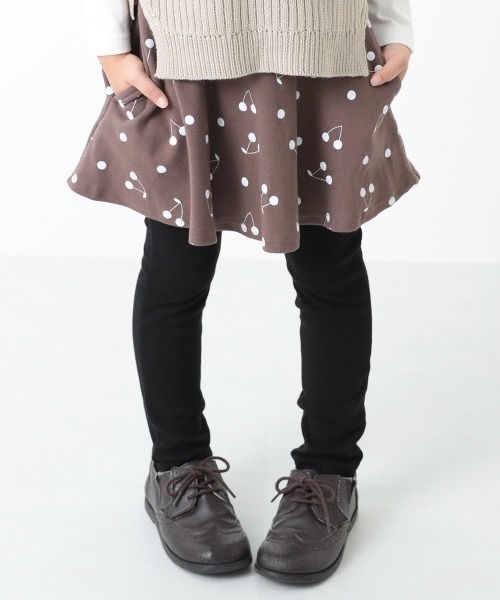 devirock(デビロック)の「プリント10分丈スカッツ(スカート・キッズ・ベージュ/カモフラージュ/ラベンダー/ブラック系その他/グレー系その他/ブルー系その他/キャメル/グレー系その他2/グレー系その他3/ドット/ブラック系その他2/ブルー系その他2/ブラック系その他3/ブラック系その他4/スモークピンク/ブルー系その他3/ブルー系その他4/スミクロ/ホワイト系その他/モカ/ブラック系その他5/ブラック系その他6/ホワイト系その他2/ブルー系その他5・80cm/90cm/95cm/110cm/100cm/120cm/130cm/140cm/150cm/160cm)」の13枚目の写真