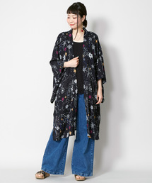 チャイハネ | 【チャイハネ】夜空の星柄キモノスリーブロングカーディガン(カーディガン/ボレロ)