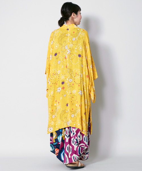 チャイハネ(チャイハネ)の「【チャイハネ】夜空の星柄キモノスリーブロングカーディガン(カーディガン/ボレロ・レディース・ブラック/ネイビー/イエロー・FREE)」の19枚目の写真