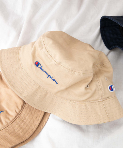 Champion(チャンピオン)の「∴WEGO/Champion 別注バケットハット(ハット・メンズ・ホワイト/ブラック/ベージュ/パープル/ネイビー/レッド/カーキ/オレンジ/グリーン/キャメル/ダークベージュ・FREE)」の3枚目の写真