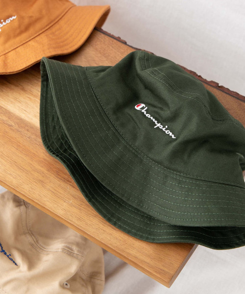 Champion(チャンピオン)の「∴WEGO/Champion 別注バケットハット(ハット・メンズ・ホワイト/ブラック/ベージュ/パープル/ネイビー/レッド/カーキ/オレンジ/グリーン/キャメル/ダークベージュ・FREE)」の5枚目の写真