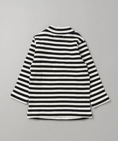 BRANSHES（ブランシェス）の「テレコハイネックTシャツ（Tシャツ/カットソー・キッズ・ホワイト/ブラック/ベージュ/オフホワイト・80ｃｍ/90cm/110cm/100cm/120cm/130cm/140cm/150cm）」の5枚目の写真