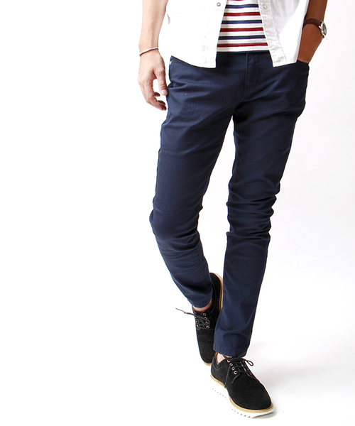 WEGO（ウィゴー）の「WEGO/カラースキニーパンツ（その他パンツ・メンズ・ネイビー/ワイン/ブラック・SMALL/MEDIUM/LARGE）」の3枚目の写真