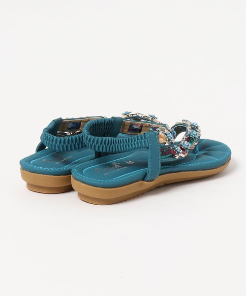 チャイハネ(チャイハネ)の「【チャイハネ】ビジュートングサンダル(サンダル・レディース・ブラック/レッド/ターコイズブルー・MEDIUM/LARGE)」の5枚目の写真