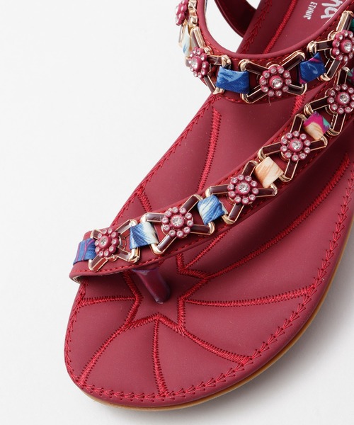 チャイハネ(チャイハネ)の「【チャイハネ】ビジュートングサンダル(サンダル・レディース・ブラック/レッド/ターコイズブルー・MEDIUM/LARGE)」の18枚目の写真