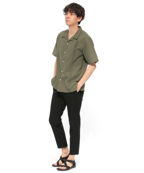 LAKOLE（ラコレ）の「キューバクロップドシャツ / LAKOLE（シャツ/ブラウス・メンズ・ホワイト/オリーブ/サックスブルー/ネイビー・LARGE/MEDIUM）」の16枚目の写真