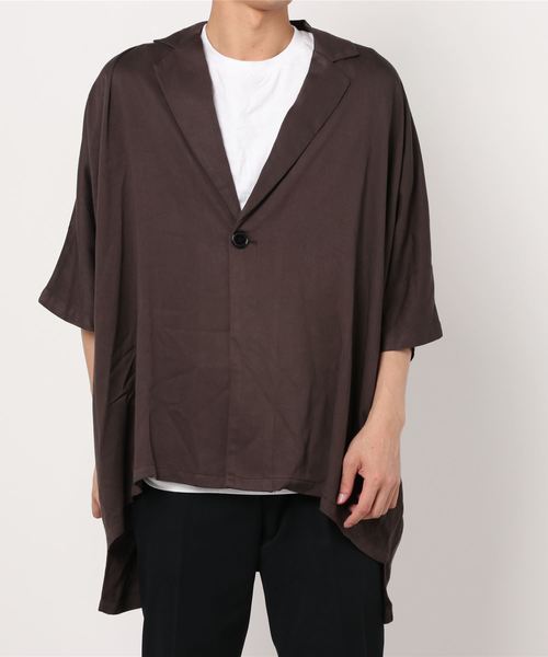 CavariA（キャバリア）の「『CavariA/キャバリア』1Bドルマンスリーブビッグシルエットジャケット（その他アウター・メンズ・ベージュ/ブラウン/グレー・M/L）」の5枚目の写真