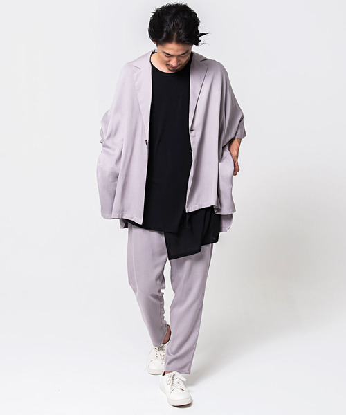 CavariA（キャバリア）の「『CavariA/キャバリア』1Bドルマンスリーブビッグシルエットジャケット（その他アウター・メンズ・ベージュ/ブラウン/グレー・M/L）」の4枚目の写真