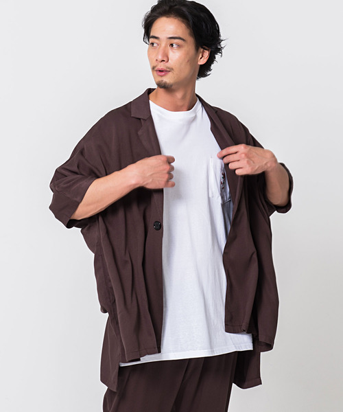 CavariA（キャバリア）の「『CavariA/キャバリア』1Bドルマンスリーブビッグシルエットジャケット（その他アウター・メンズ・ベージュ/ブラウン/グレー・M/L）」の9枚目の写真